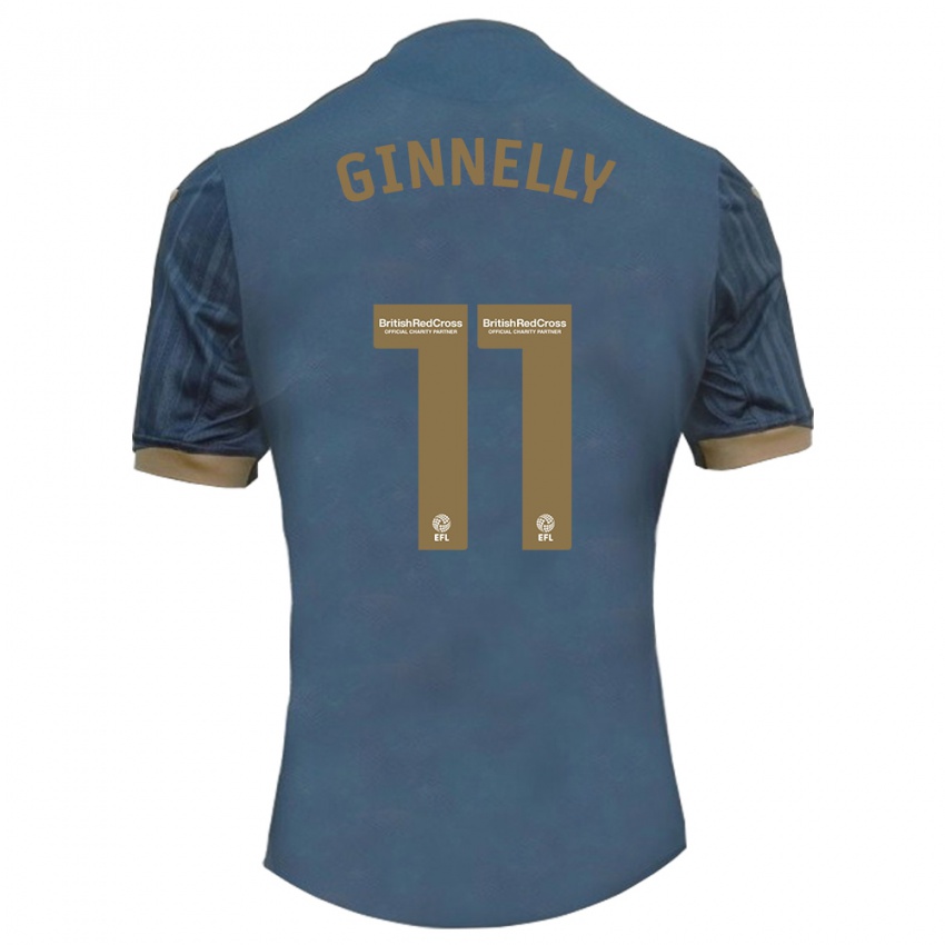 Mujer Camiseta Josh Ginnelly #11 Verde Azulado Oscuro 2ª Equipación 2023/24 La Camisa