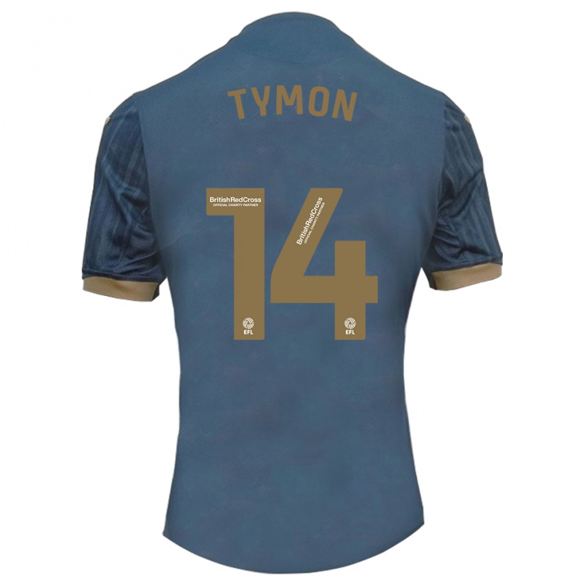 Mujer Camiseta Josh Tymon #14 Verde Azulado Oscuro 2ª Equipación 2023/24 La Camisa