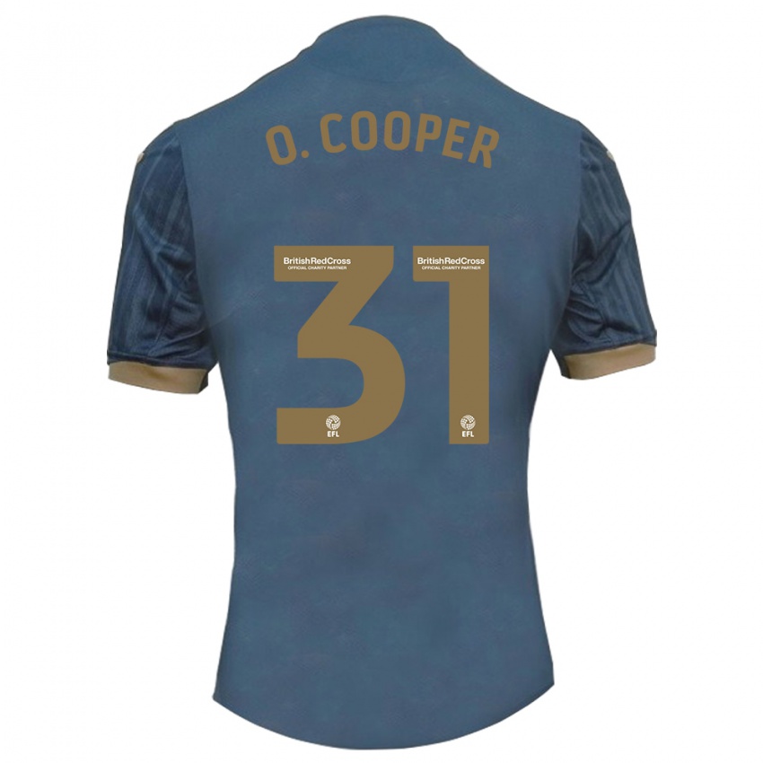 Mujer Camiseta Oliver Cooper #31 Verde Azulado Oscuro 2ª Equipación 2023/24 La Camisa