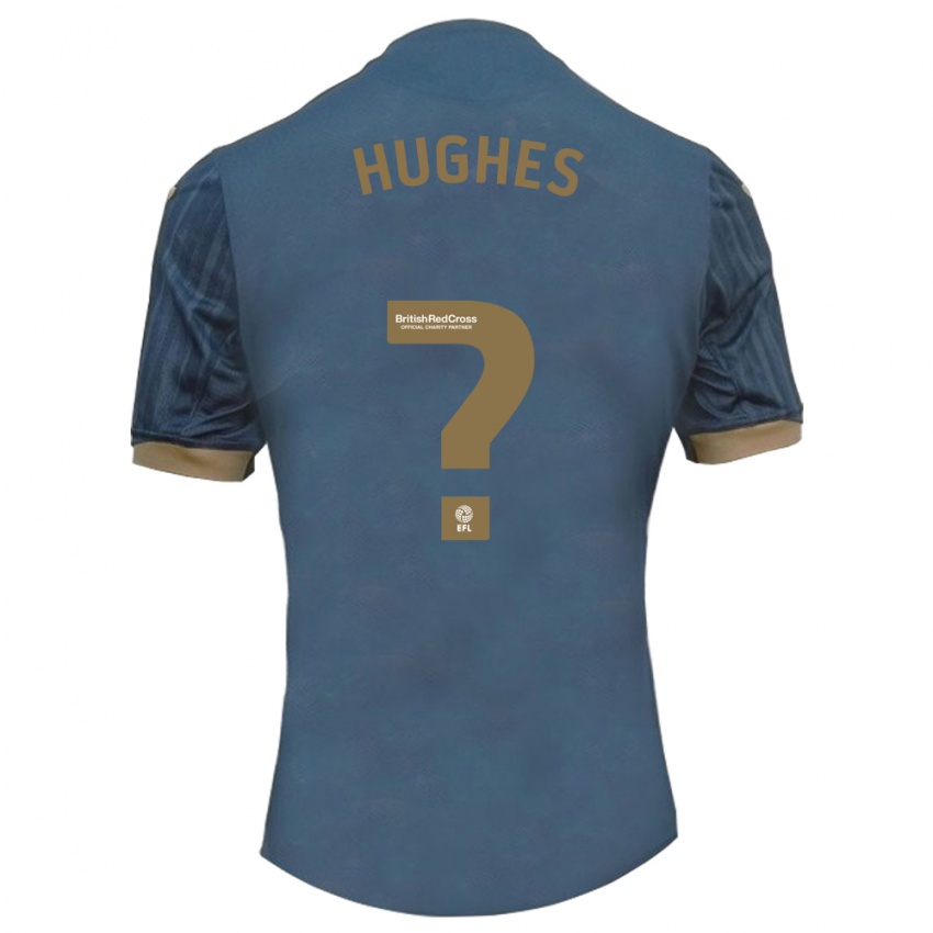 Mujer Camiseta Ben Hughes #0 Verde Azulado Oscuro 2ª Equipación 2023/24 La Camisa