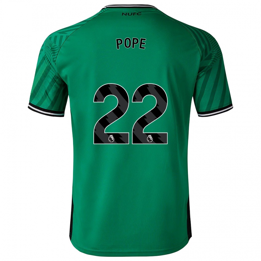Mujer Camiseta Nick Pope #22 Verde 2ª Equipación 2023/24 La Camisa