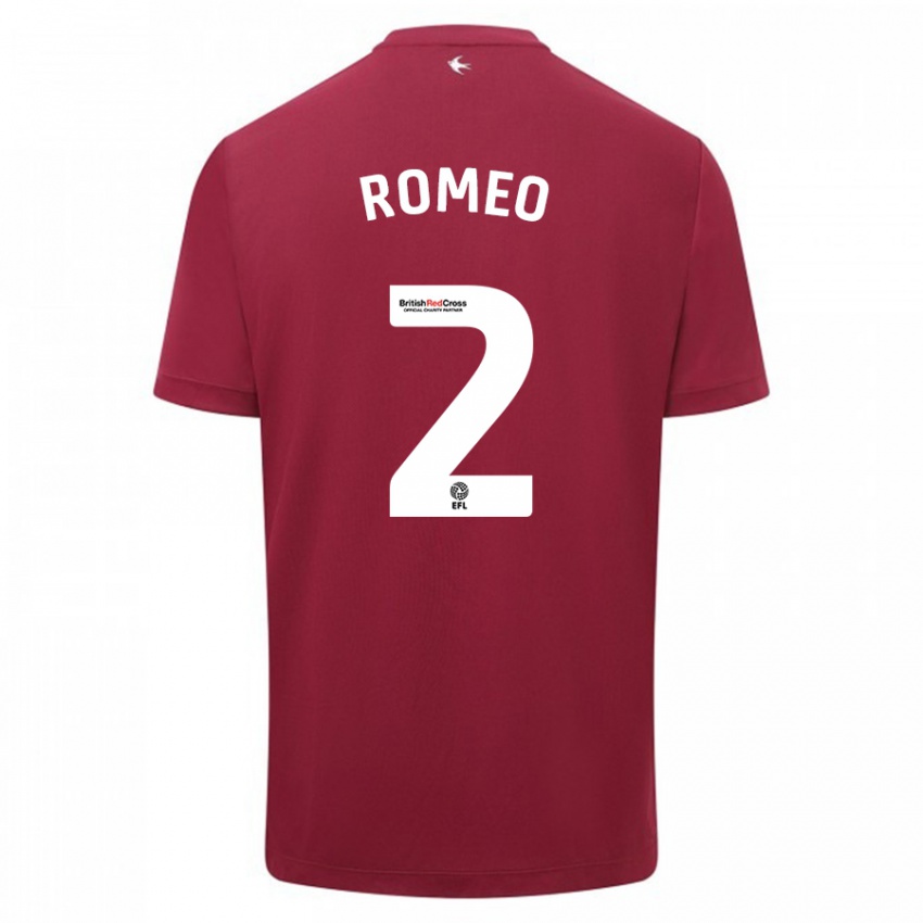 Mujer Camiseta Mahlon Romeo #2 Rojo 2ª Equipación 2023/24 La Camisa