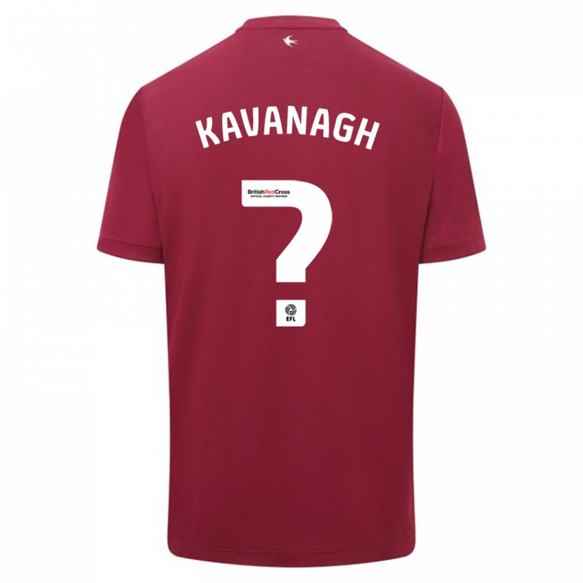 Mujer Camiseta Ryan Kavanagh #0 Rojo 2ª Equipación 2023/24 La Camisa