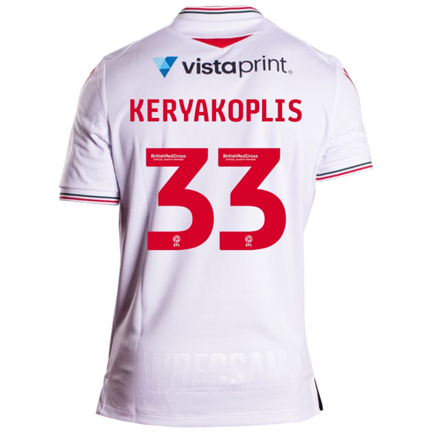 Mujer Camiseta Hannah Keryakoplis #33 Blanco 2ª Equipación 2023/24 La Camisa
