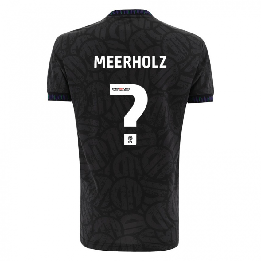 Mujer Camiseta Jed Meerholz #0 Negro 2ª Equipación 2023/24 La Camisa