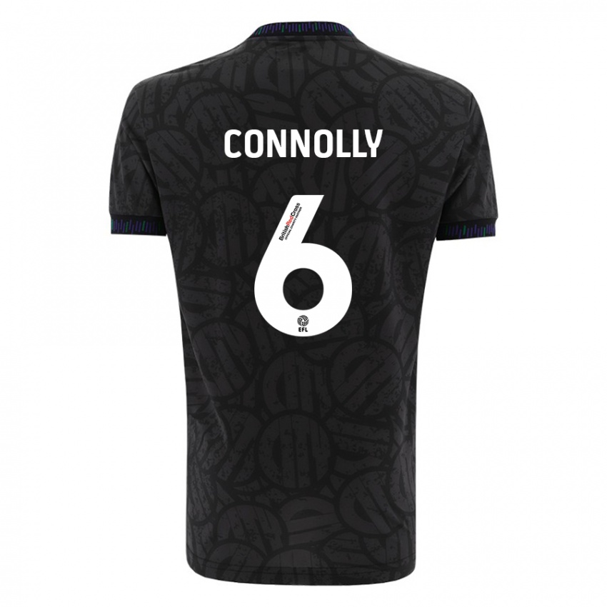 Mujer Camiseta Megan Connolly #6 Negro 2ª Equipación 2023/24 La Camisa