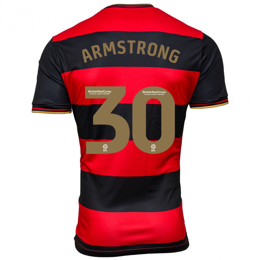 Mujer Camiseta Sinclair Armstrong #30 Negro Rojo 2ª Equipación 2023/24 La Camisa