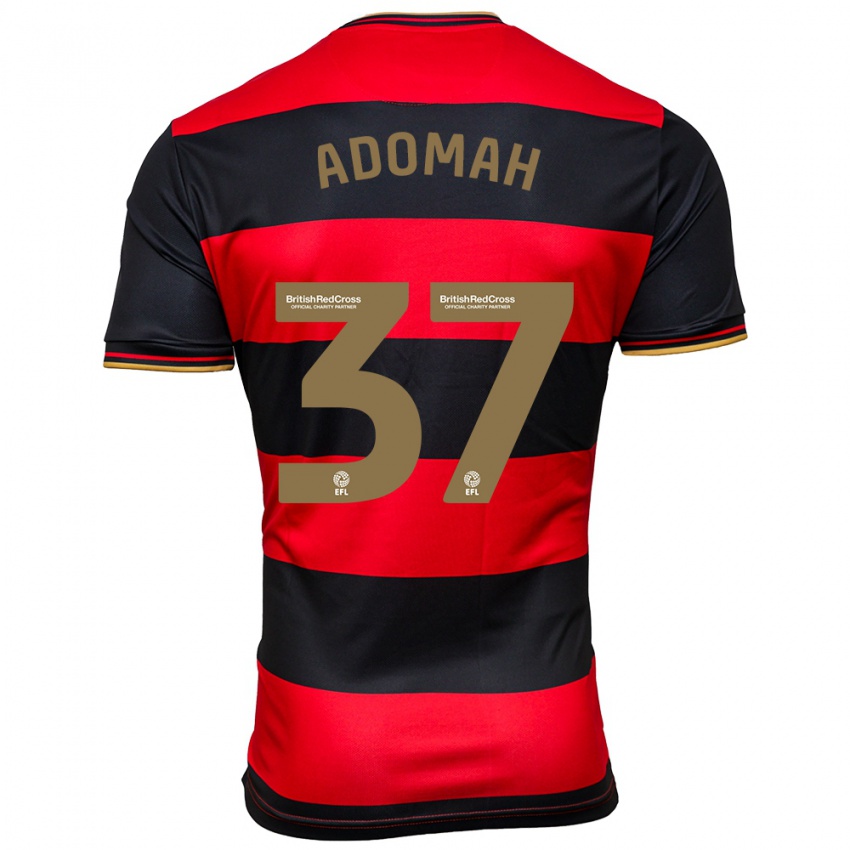 Mujer Camiseta Albert Adomah #37 Negro Rojo 2ª Equipación 2023/24 La Camisa