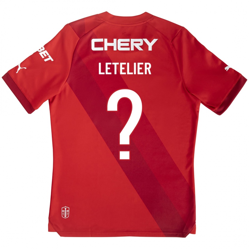 Mujer Camiseta Nicolás Letelier #0 Rojo 2ª Equipación 2023/24 La Camisa
