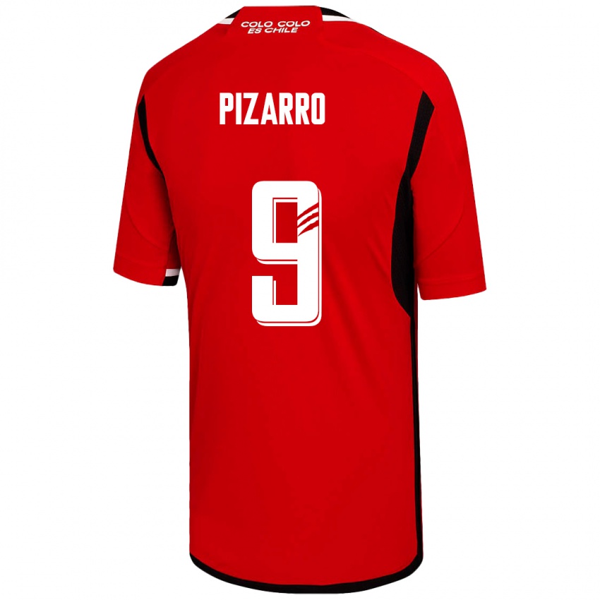 Mujer Camiseta Damián Pizarro #9 Rojo 2ª Equipación 2023/24 La Camisa