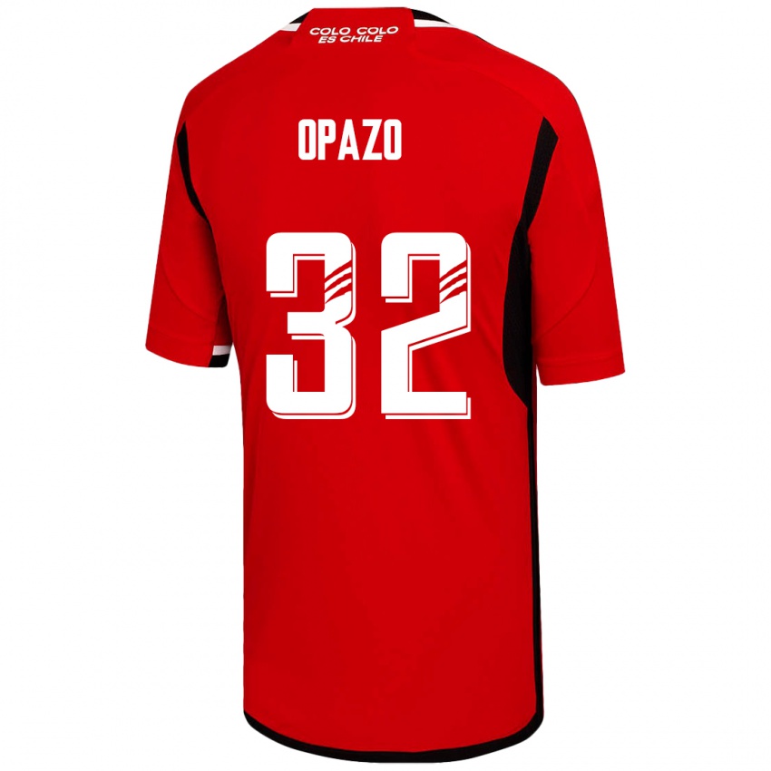Mujer Camiseta Óscar Opazo #32 Rojo 2ª Equipación 2023/24 La Camisa