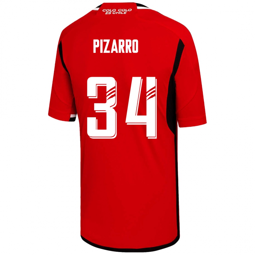 Mujer Camiseta Vicente Pizarro #34 Rojo 2ª Equipación 2023/24 La Camisa