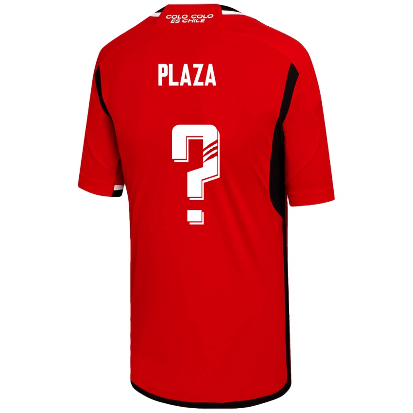 Mujer Camiseta Diego Plaza #0 Rojo 2ª Equipación 2023/24 La Camisa