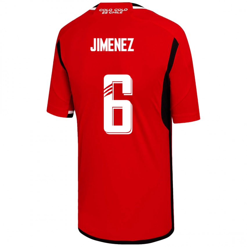 Mujer Camiseta Yastin Jiménez #6 Rojo 2ª Equipación 2023/24 La Camisa