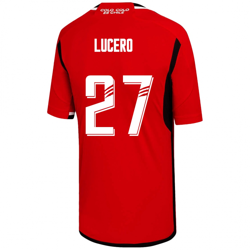 Mujer Camiseta Valentina Lucero #27 Rojo 2ª Equipación 2023/24 La Camisa
