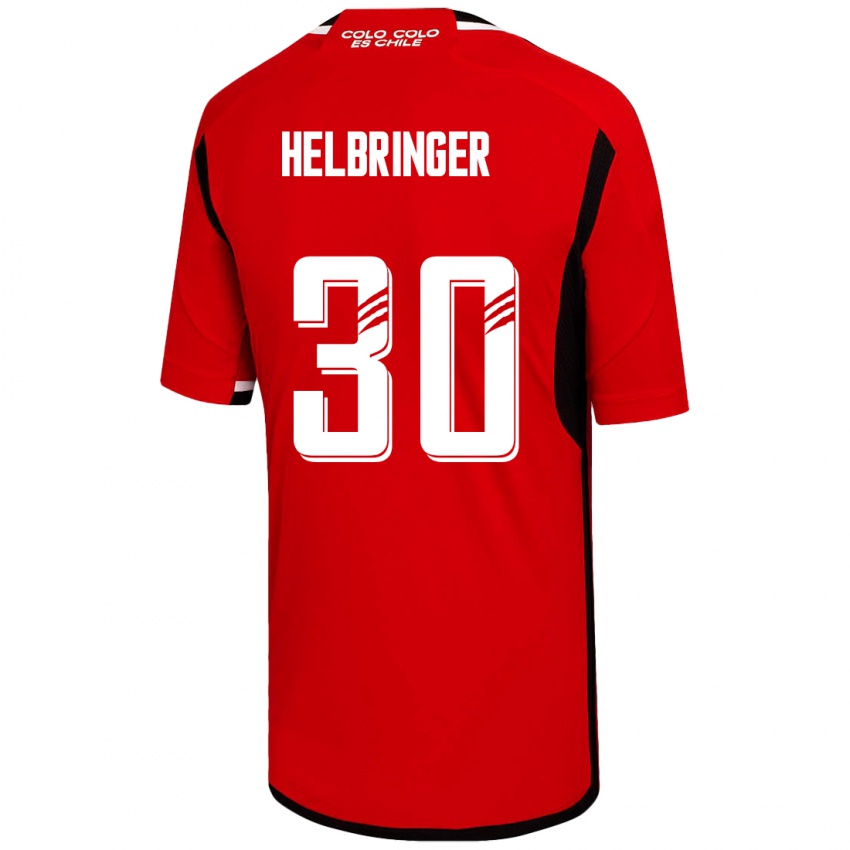 Mujer Camiseta Aixa Helbringer #30 Rojo 2ª Equipación 2023/24 La Camisa