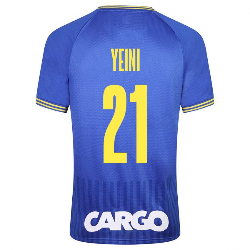 Mujer Camiseta Sheran Yeini #21 Azul 2ª Equipación 2023/24 La Camisa