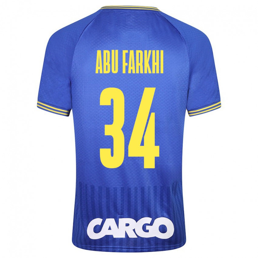 Mujer Camiseta Sayed Abu Farkhi #34 Azul 2ª Equipación 2023/24 La Camisa