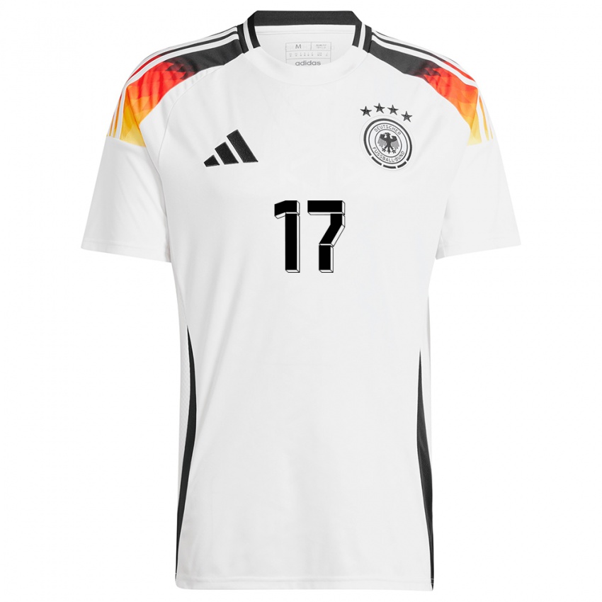 Niño Camiseta Alemania Jan Thielmann #17 Blanco 1ª Equipación 24-26 La Camisa
