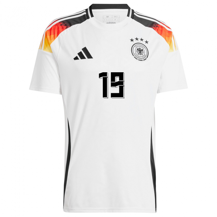 Niño Camiseta Alemania Sanoussy Ba #19 Blanco 1ª Equipación 24-26 La Camisa