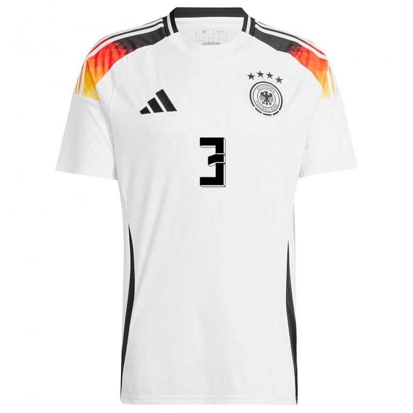 Niño Camiseta Alemania Marcel Halstenberg #3 Blanco 1ª Equipación 24-26 La Camisa