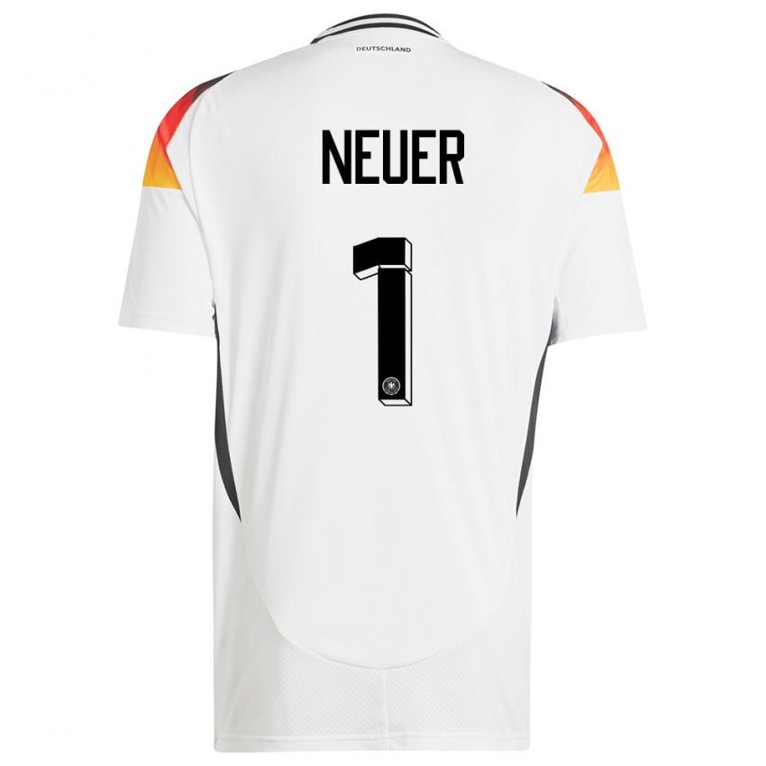Niño Camiseta Alemania Manuel Neuer #1 Blanco 1ª Equipación 24-26 La Camisa