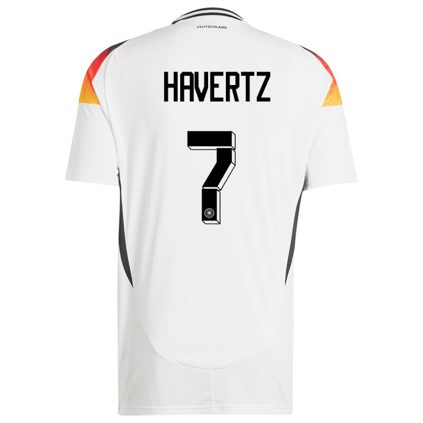Niño Camiseta Alemania Kai Havertz #7 Blanco 1ª Equipación 24-26 La Camisa
