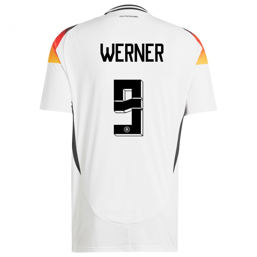 Niño Camiseta Alemania Timo Werner #9 Blanco 1ª Equipación 24-26 La Camisa