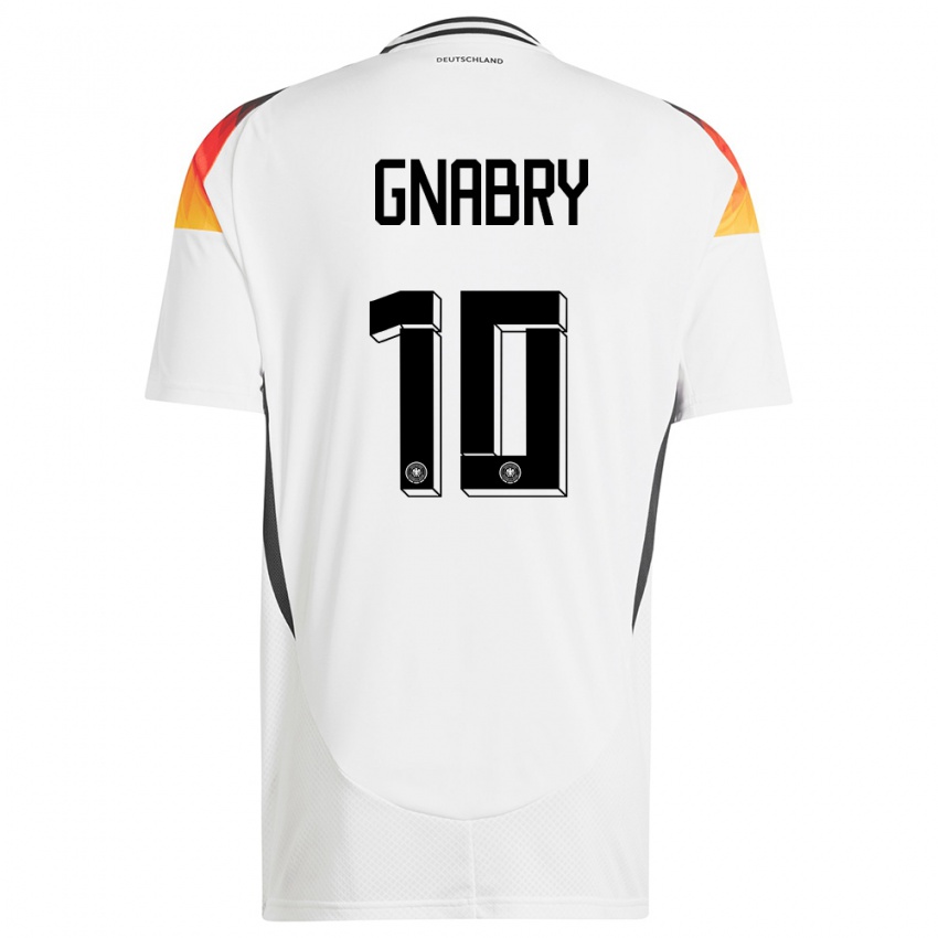 Niño Camiseta Alemania Serge Gnabry #10 Blanco 1ª Equipación 24-26 La Camisa
