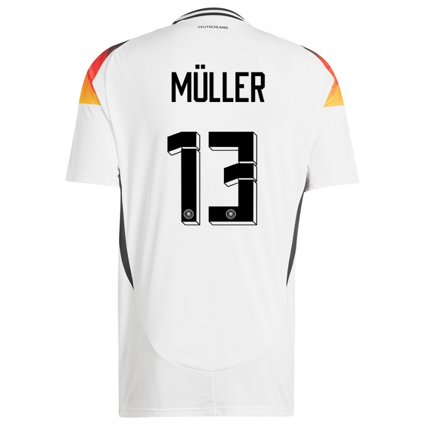 Niño Camiseta Alemania Thomas Muller #13 Blanco 1ª Equipación 24-26 La Camisa