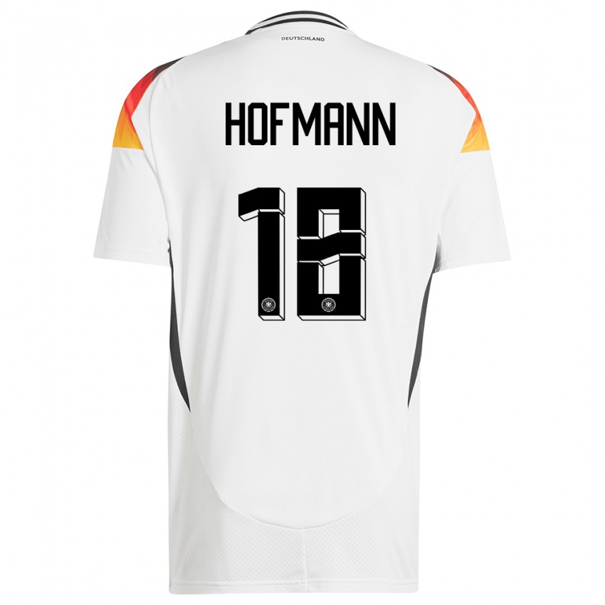 Niño Camiseta Alemania Jonas Hofmann #18 Blanco 1ª Equipación 24-26 La Camisa