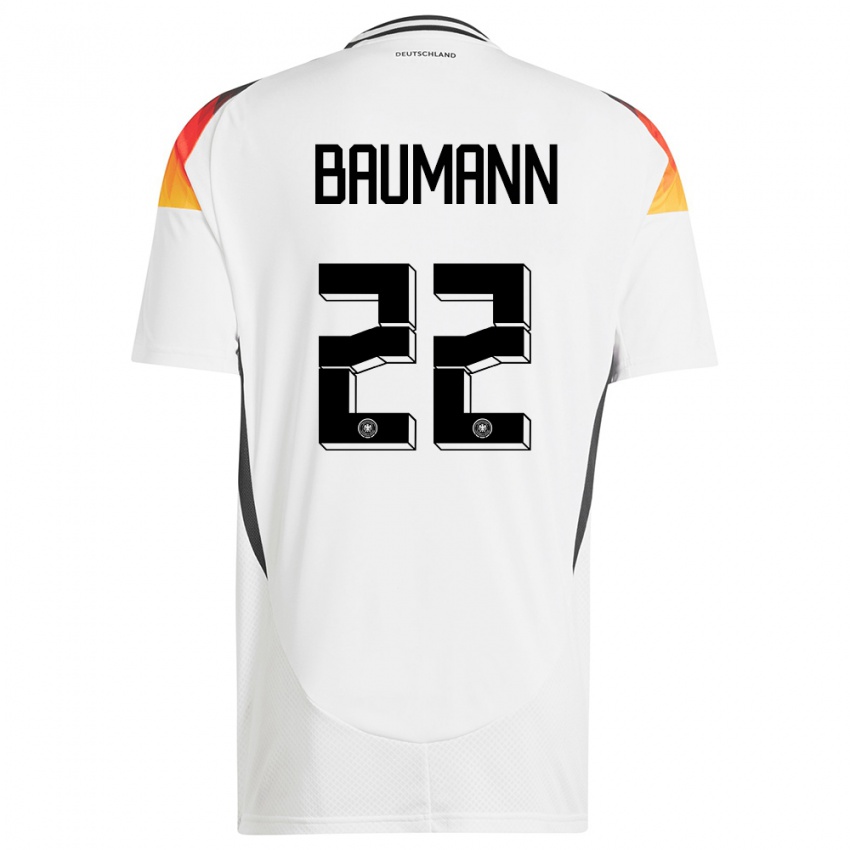 Niño Camiseta Alemania Oliver Baumann #22 Blanco 1ª Equipación 24-26 La Camisa