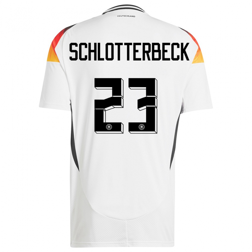 Niño Camiseta Alemania Nico Schlotterbeck #23 Blanco 1ª Equipación 24-26 La Camisa