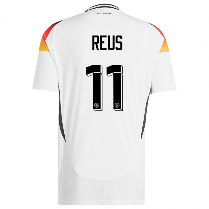 Niño Camiseta Alemania Marco Reus #11 Blanco 1ª Equipación 24-26 La Camisa