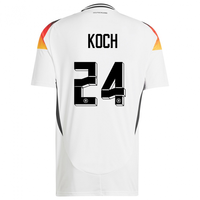 Niño Camiseta Alemania Robin Koch #24 Blanco 1ª Equipación 24-26 La Camisa
