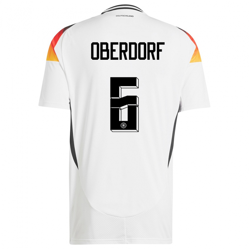 Niño Camiseta Alemania Lena Oberdorf #6 Blanco 1ª Equipación 24-26 La Camisa