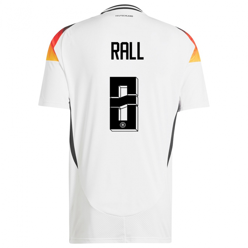 Niño Camiseta Alemania Maximiliane Rall #8 Blanco 1ª Equipación 24-26 La Camisa