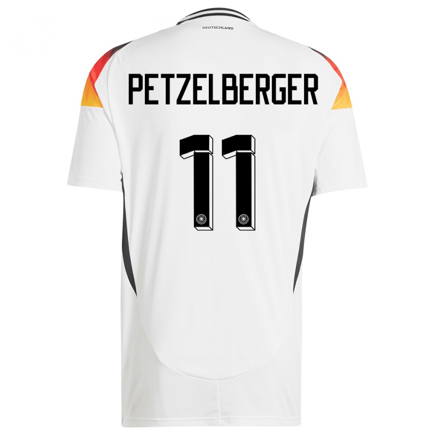 Niño Camiseta Alemania Ramona Petzelberger #11 Blanco 1ª Equipación 24-26 La Camisa