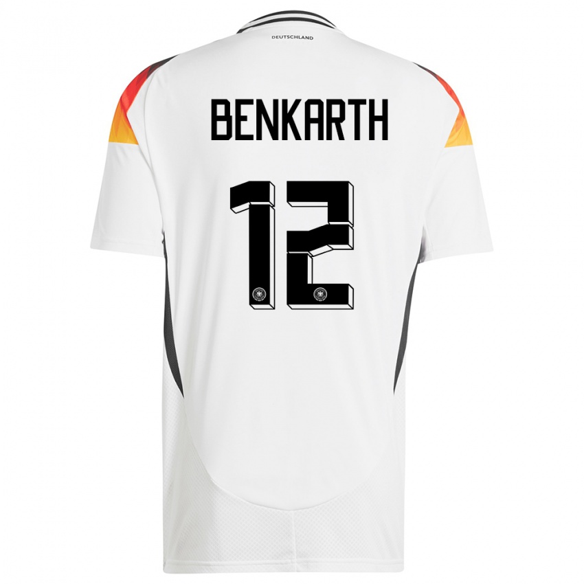 Niño Camiseta Alemania Laura Benkarth #12 Blanco 1ª Equipación 24-26 La Camisa