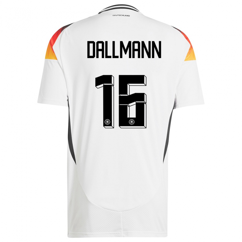 Niño Camiseta Alemania Linda Dallmann #16 Blanco 1ª Equipación 24-26 La Camisa
