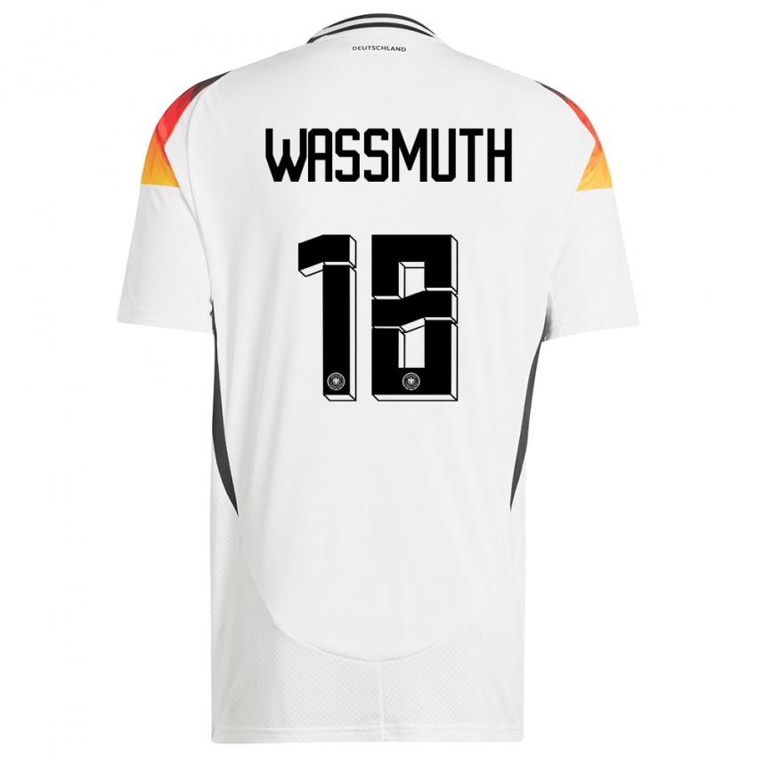 Niño Camiseta Alemania Tabea Wabmuth #18 Blanco 1ª Equipación 24-26 La Camisa