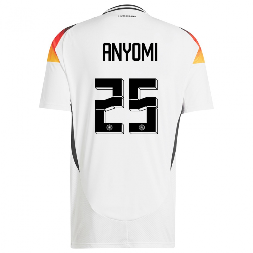 Niño Camiseta Alemania Nicole Anyomi #25 Blanco 1ª Equipación 24-26 La Camisa