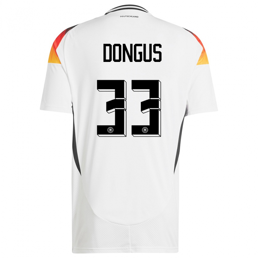 Niño Camiseta Alemania Fabienne Dongus #33 Blanco 1ª Equipación 24-26 La Camisa