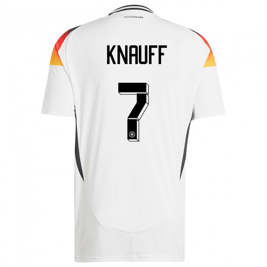 Niño Camiseta Alemania Ansgar Knauff #7 Blanco 1ª Equipación 24-26 La Camisa