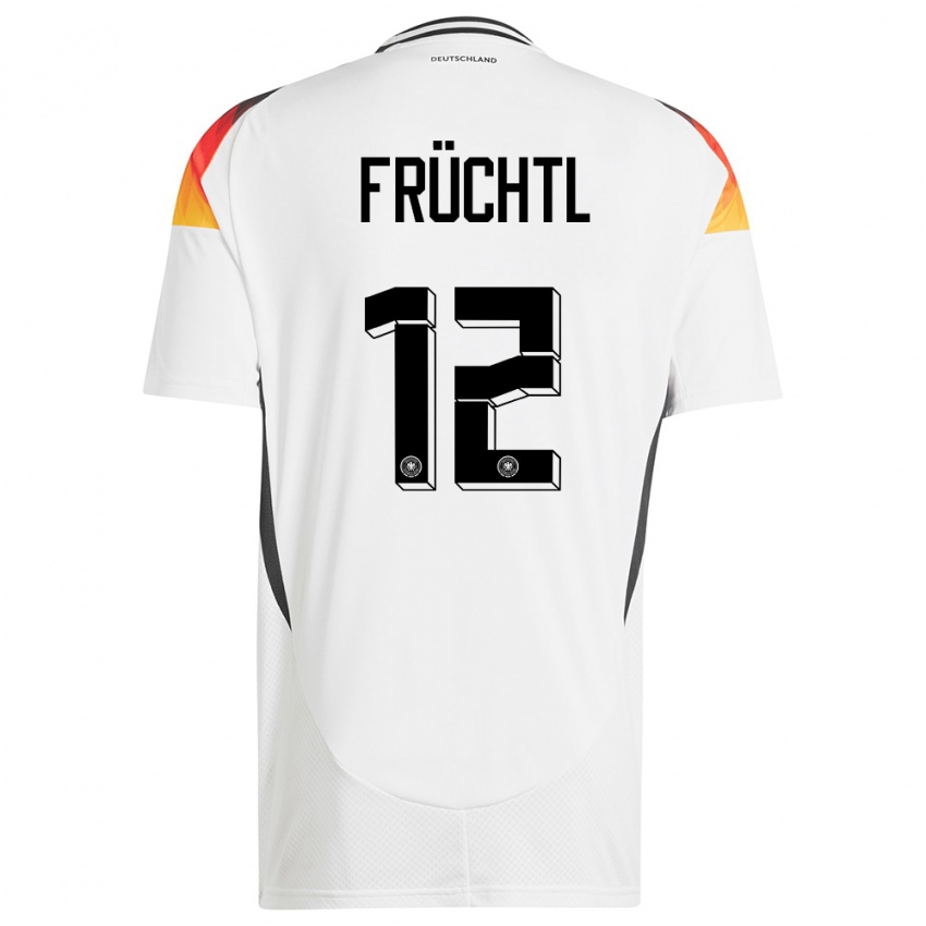 Niño Camiseta Alemania Christian Fruchtl #12 Blanco 1ª Equipación 24-26 La Camisa