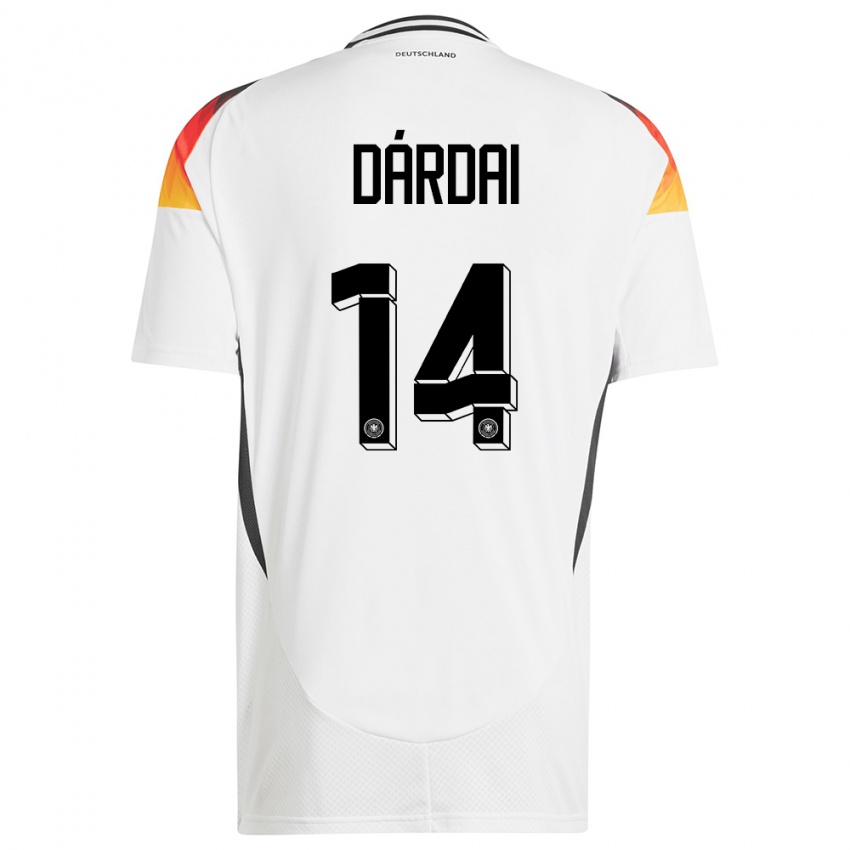 Niño Camiseta Alemania Marton Dardai #14 Blanco 1ª Equipación 24-26 La Camisa