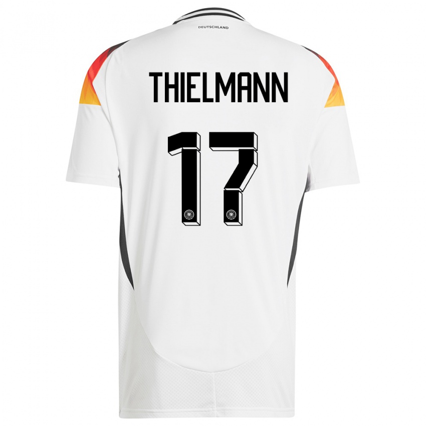 Niño Camiseta Alemania Jan Thielmann #17 Blanco 1ª Equipación 24-26 La Camisa