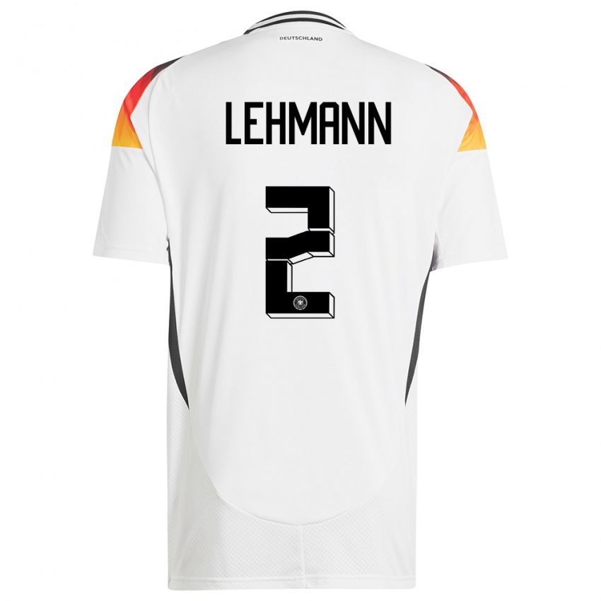 Niño Camiseta Alemania Paul Lehmann #2 Blanco 1ª Equipación 24-26 La Camisa