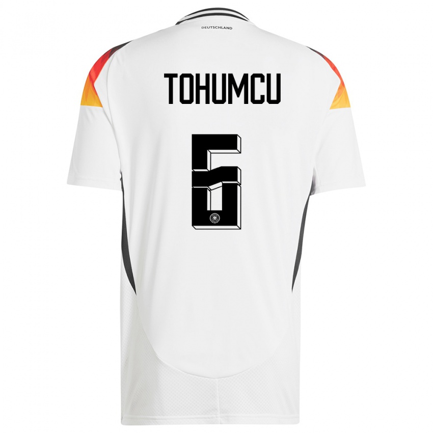 Niño Camiseta Alemania Umut Tohumcu #6 Blanco 1ª Equipación 24-26 La Camisa