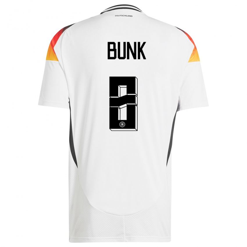Niño Camiseta Alemania Daniel Bunk #8 Blanco 1ª Equipación 24-26 La Camisa